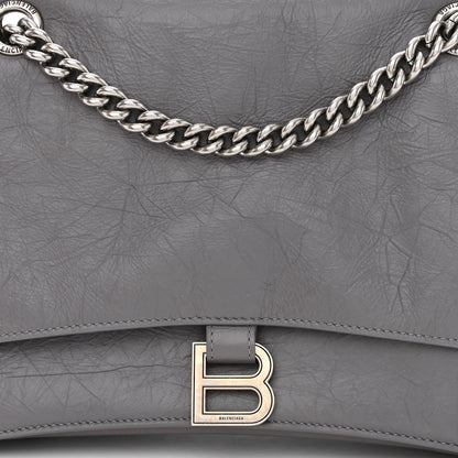 Balenciaga Crushed Calfskin Medium Crush Chain Bag Dark Grey 7 of 9