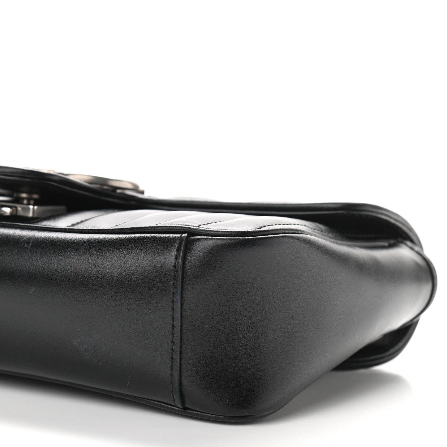 Calfskin Matelasse Aria Small GG Marmont Shoulder Bag Black