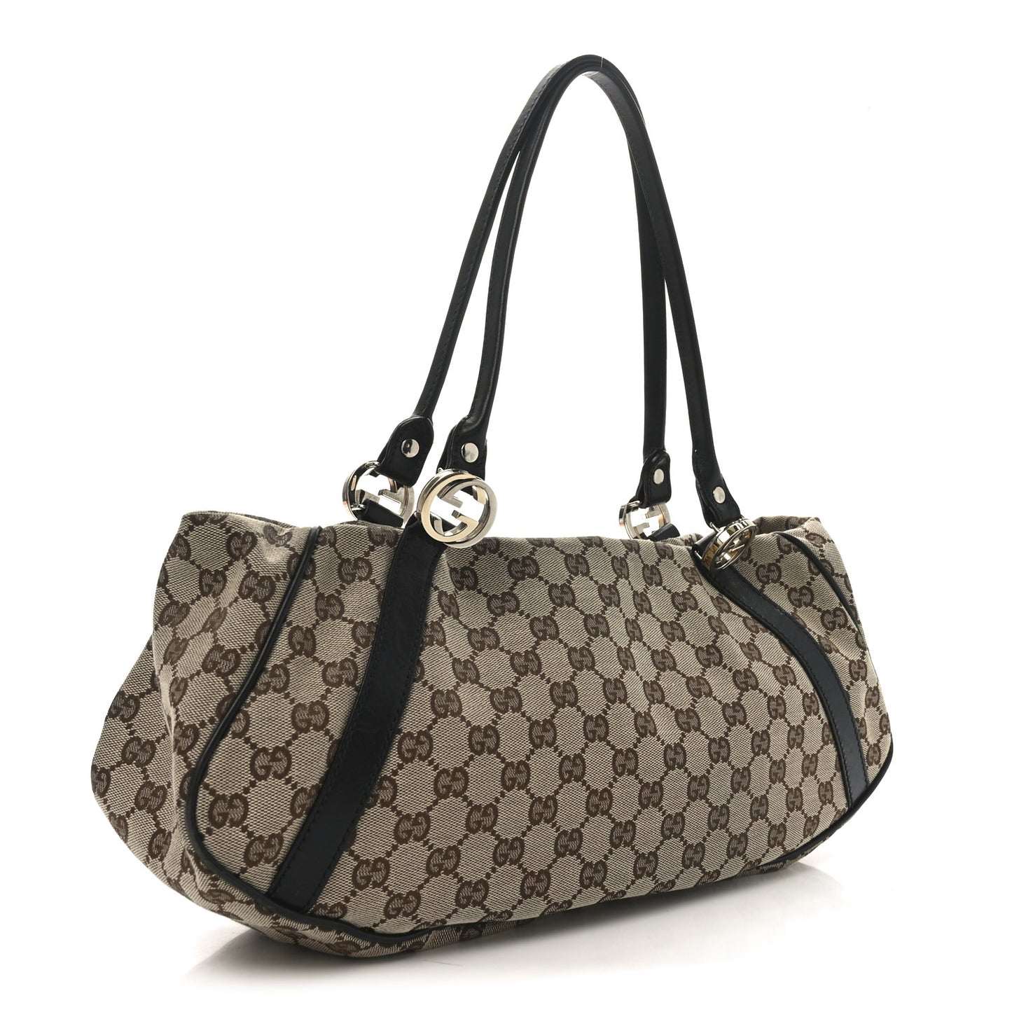 Monogram Medium GG Twins Shoulder Bag Brown