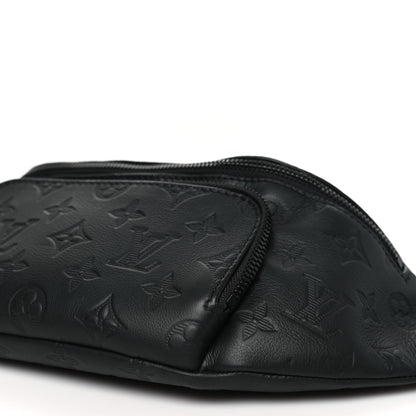 Louis Vuitton Calfskin Monogram Shadow Rush Bumbag Black 9 of 9