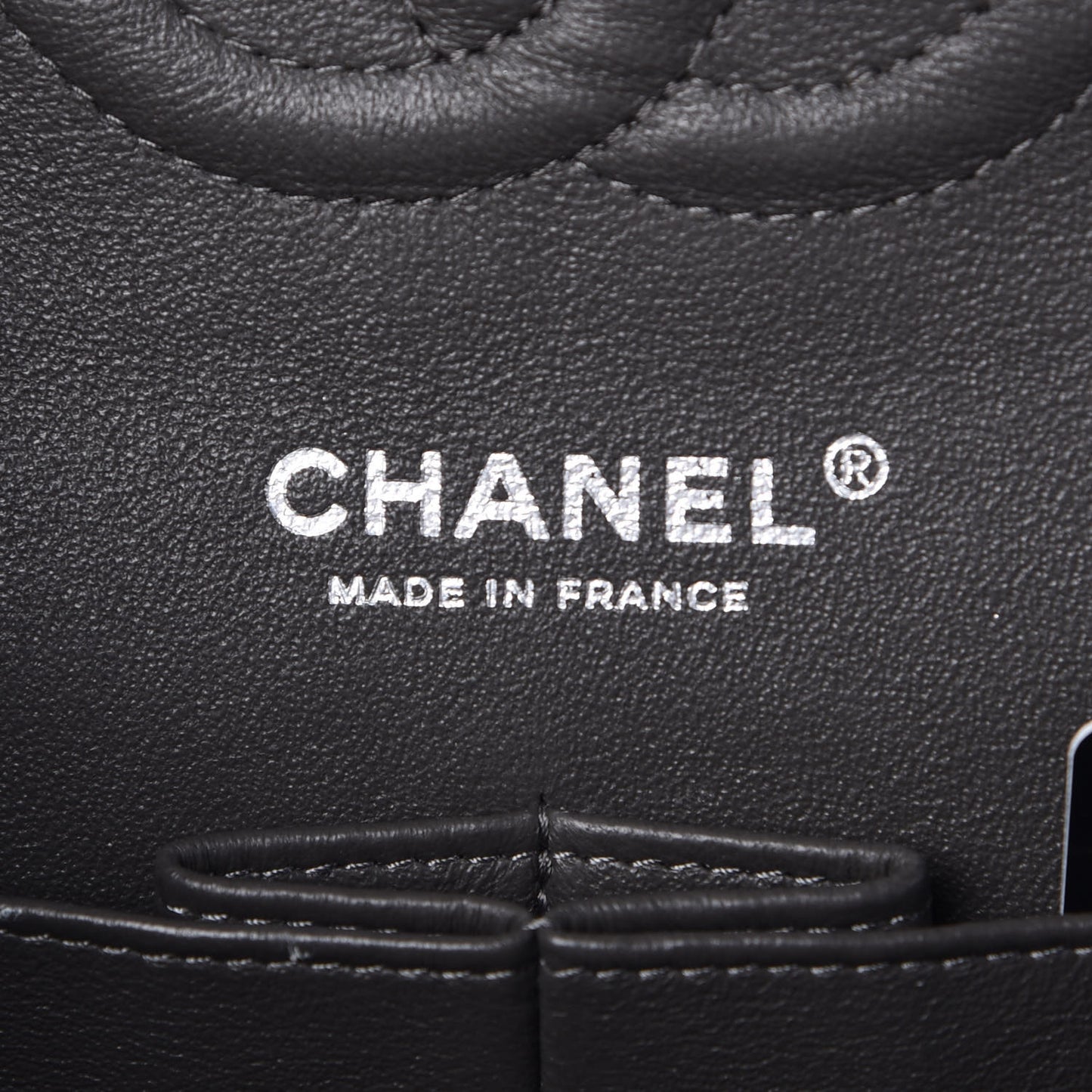 Caviar Quilted Medium Double Flap Dark Grey