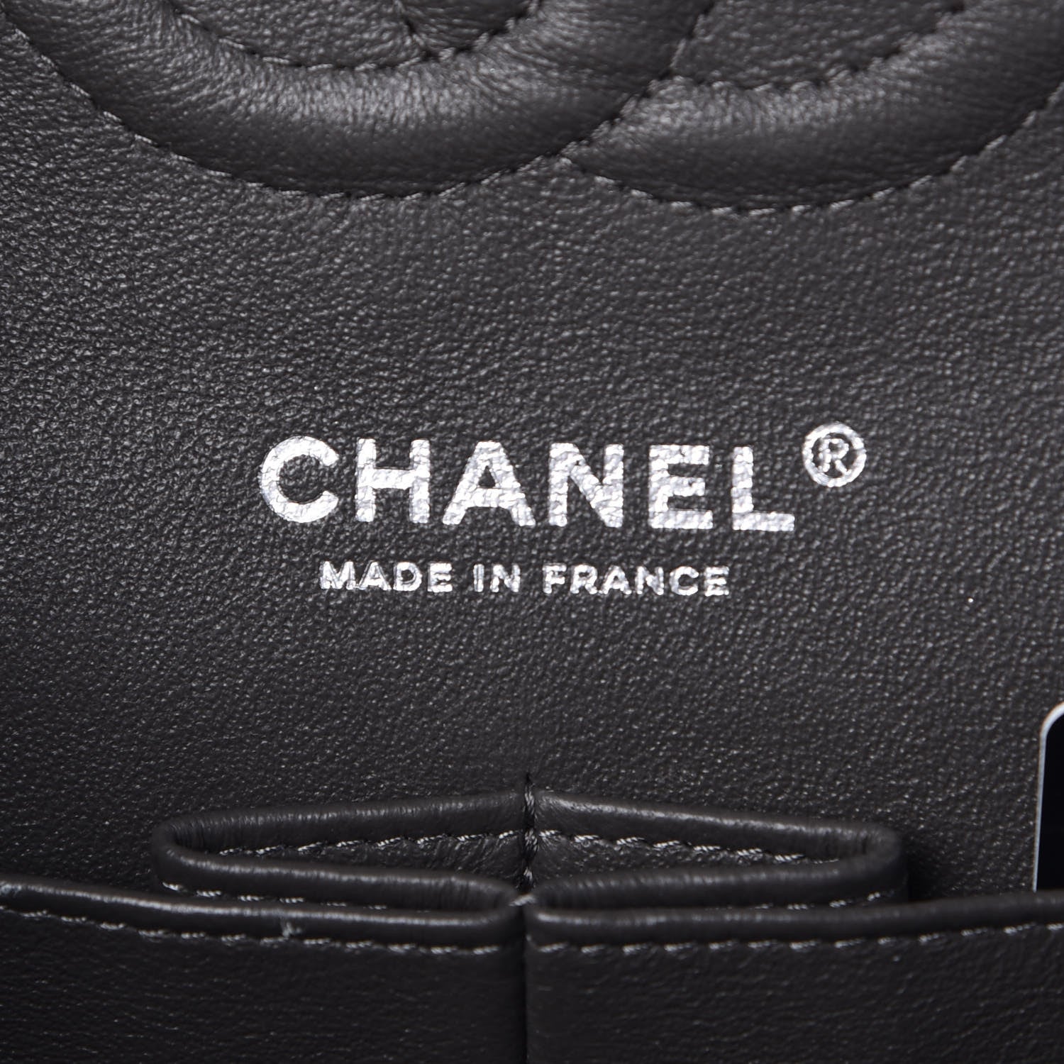 Chanel Caviar Quilted Medium Double Flap Dark Grey 6 of 9