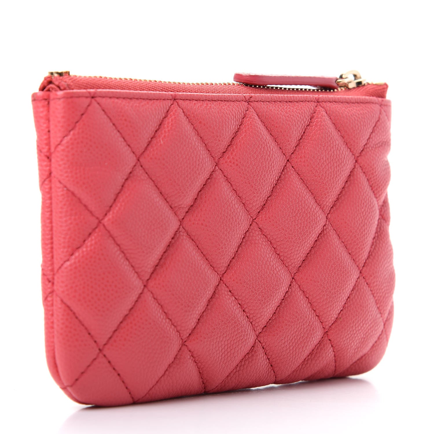 Chanel Caviar Quilted Small Cosmetic Case Dark Pink 4 of 8