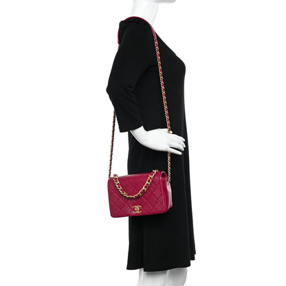 Chanel Caviar Quilted Small Fashion Therapy Flap Bag Dark Pink 2 of 10