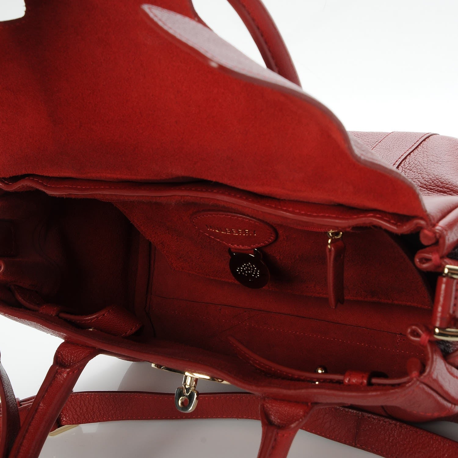 Mulberry Goatskin Small Bayswater Red 6 of 18