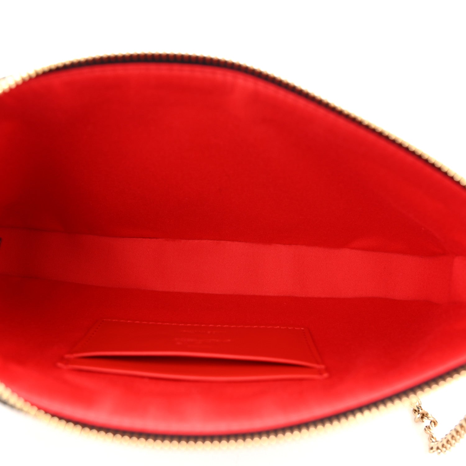 Christian Louboutin Calfskin Zebra Print Loubila Chain Clutch Dark Brown 5 of 9