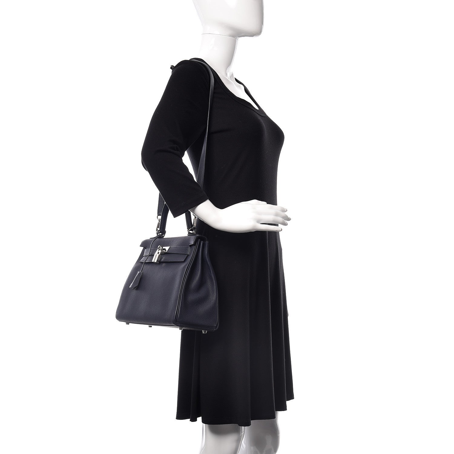 Hermes Togo Kelly Retourne 28 Bleu Nuit 2 of 10