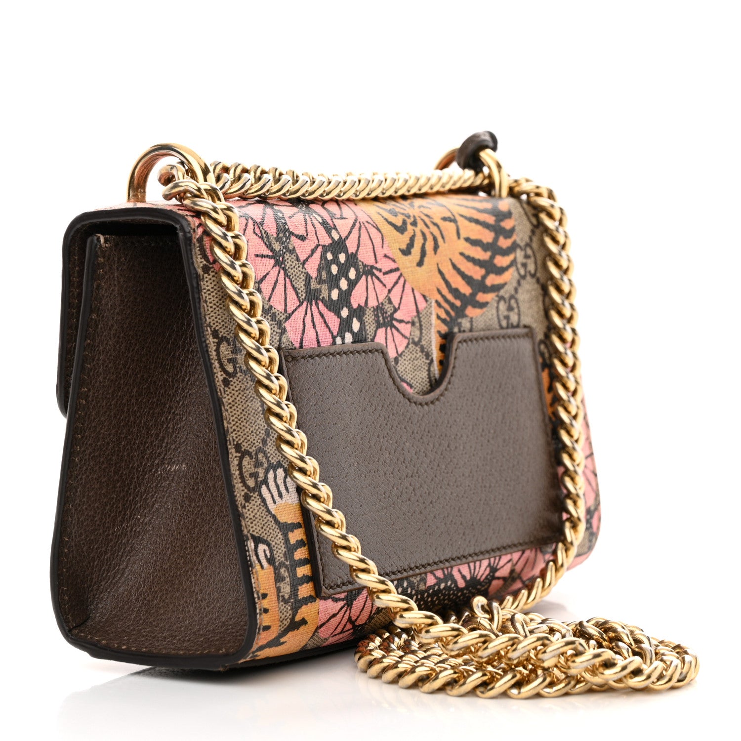 Gucci GG Supreme Monogram Bengal Small Padlock Shoulder Bag Beige Pink 3 of 14
