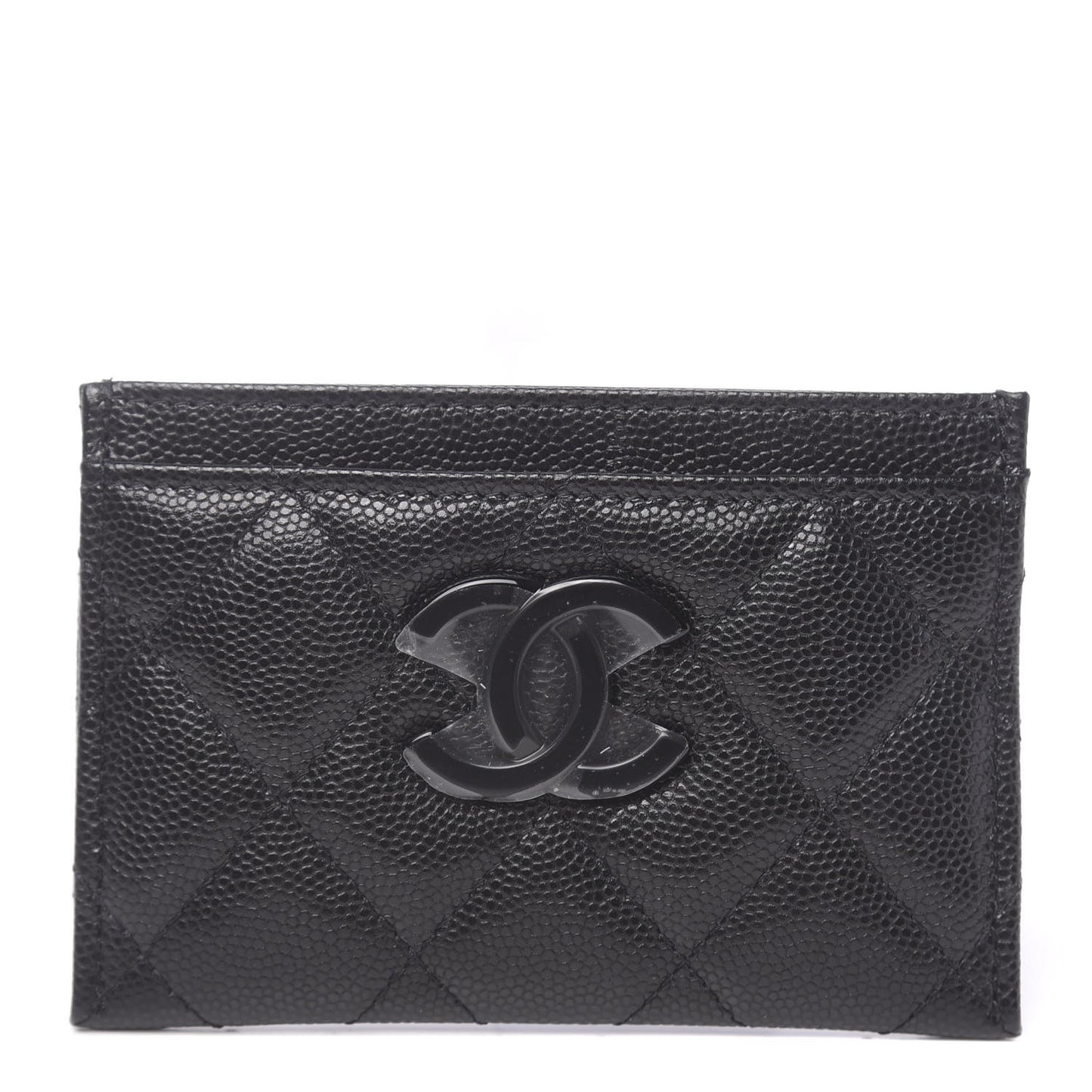 Caviar Quilted My Everything Card Holder Black