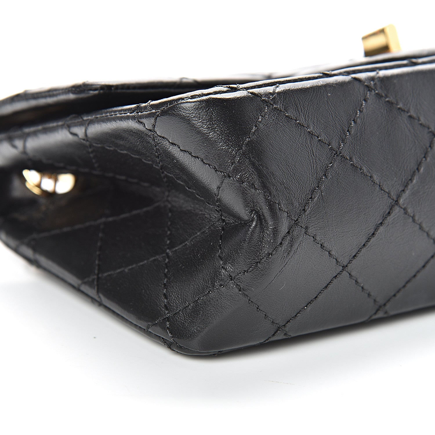 Chanel Aged Calfskin Quilted 2.55 Reissue Mini Flap Black 8 of 13