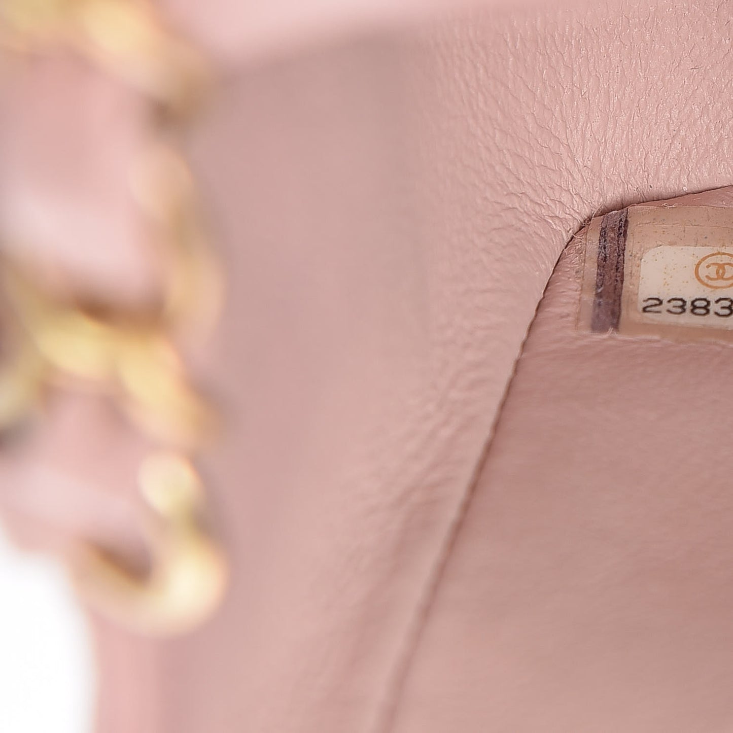 Calfskin Chevron Quilted Mini Rectangular Flap Light Pink