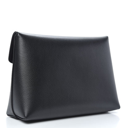 Mulberry Classic Grain Calfskin Large Darley Cosmetic Pouch Black 3 of 8