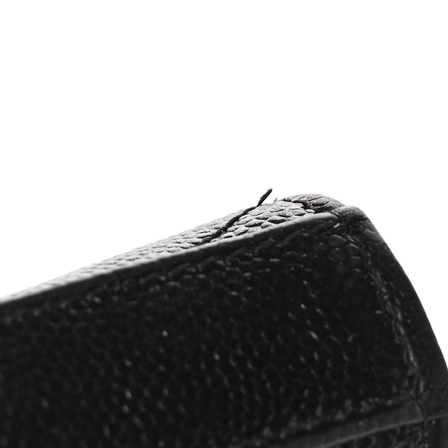 Grain De Poudre Matelasse Chevron Monogram Chain Wallet Black