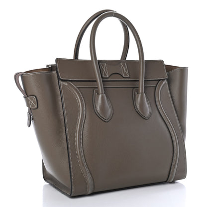 Celine Drummed Calfskin Mini Luggage Souris 2 of 4