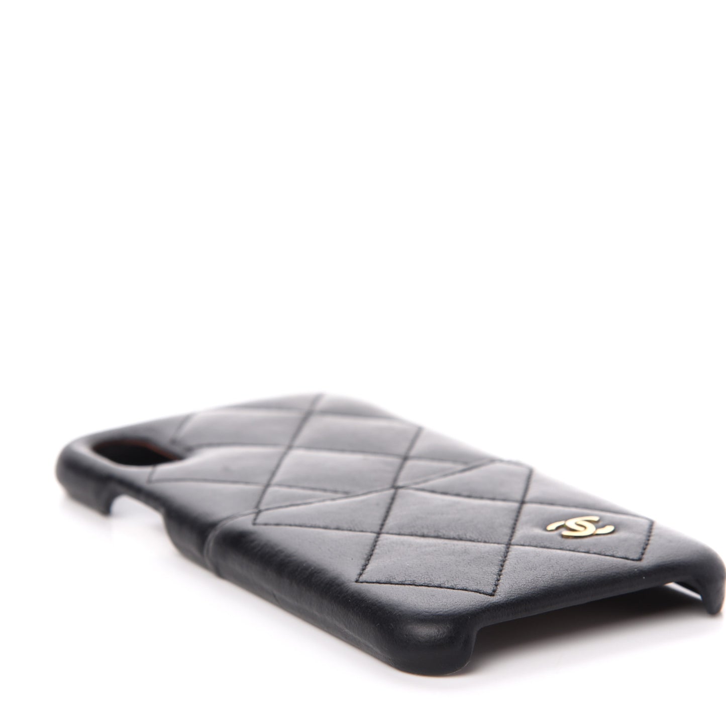 Lambskin Quilted iPhone X Case Black