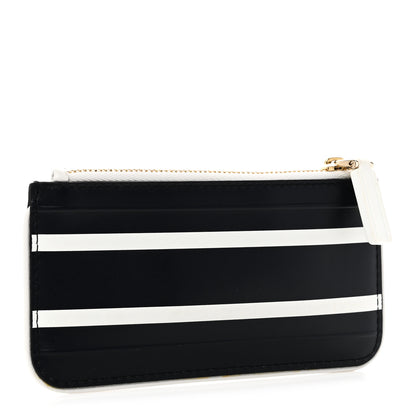 Christian Dior Calfskin Vibe Zip Key Wallet Blue White 3 of 7