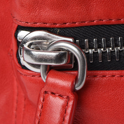 MCM Lambskin Tumbler Backpack Red 12 of 16