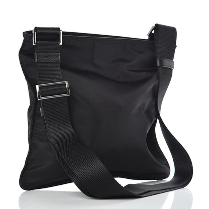 Prada Nylon Flat Messenger Bag Black 3 of 9
