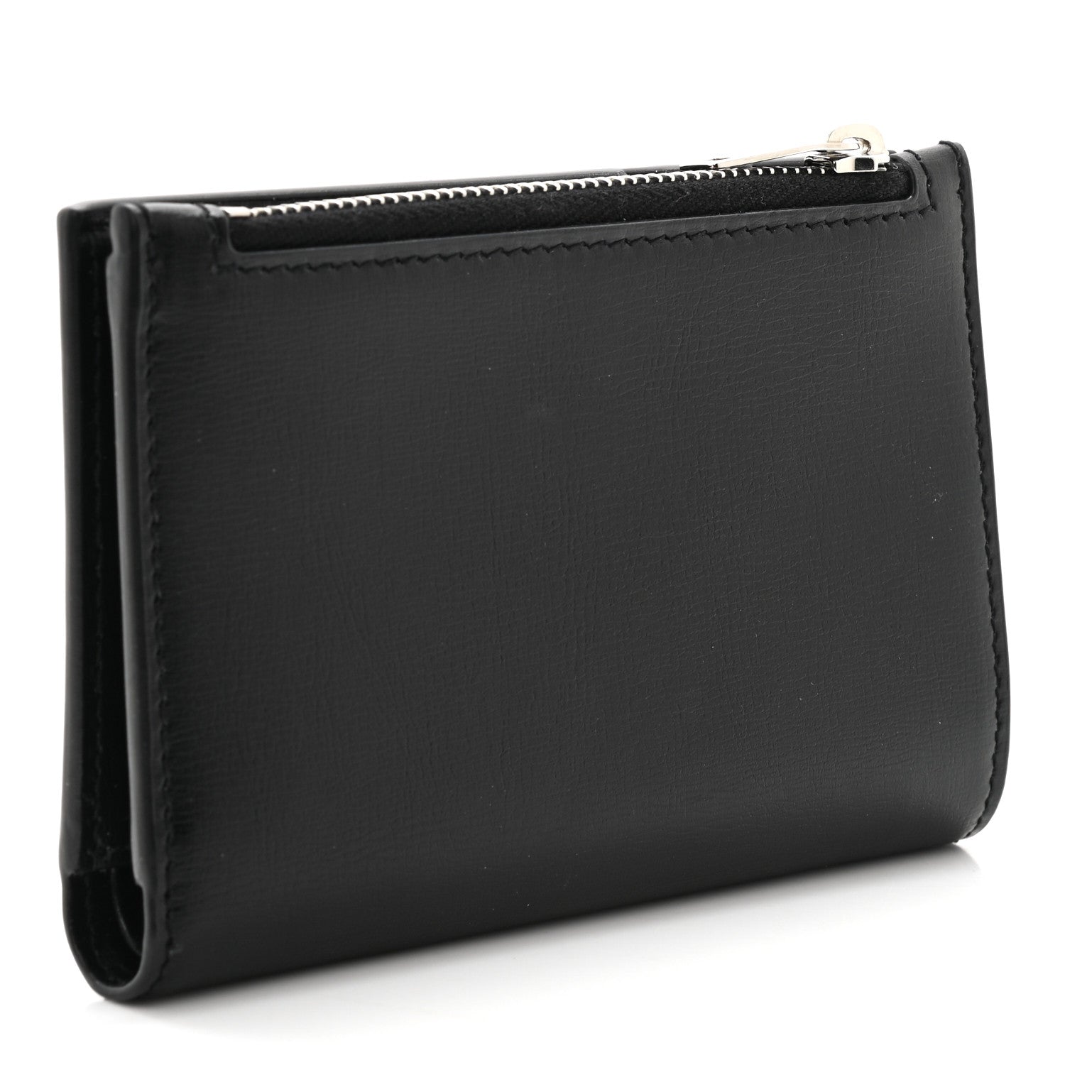 Saint Laurent Calfskin Monogram Bi Fold Zipped Wallet Black 3 of 7