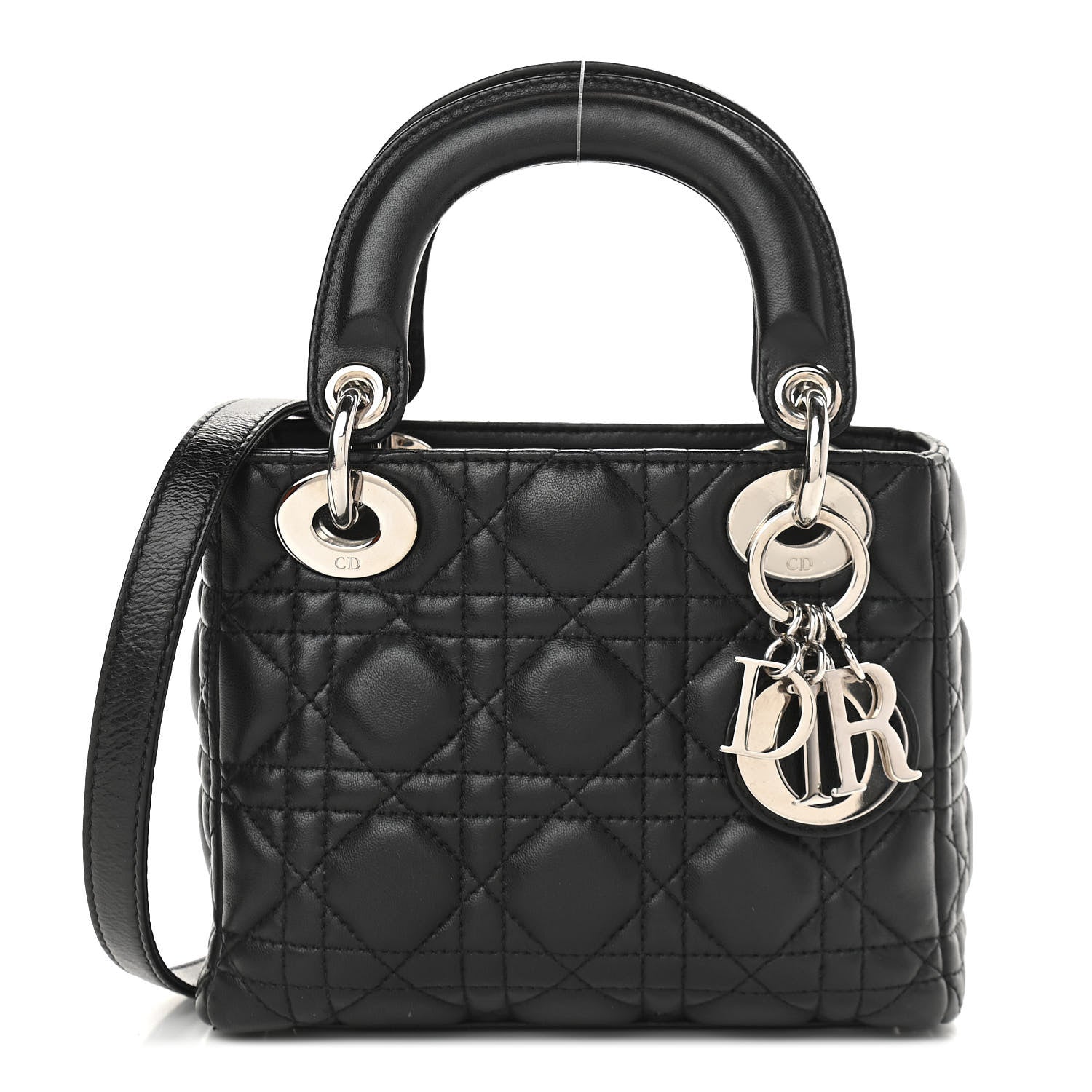 Christian Dior Lambskin Cannage Mini Lady Dior Black 1 of 8