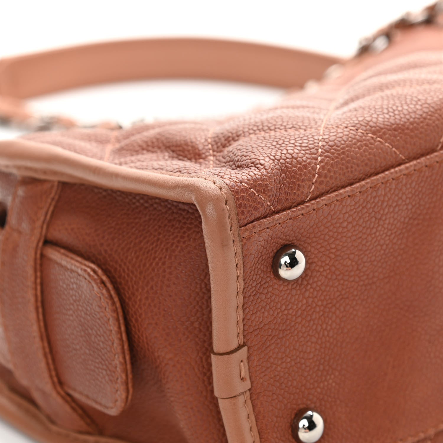 Chanel Caviar Quilted Small Casual Riviera Zip Shoulder Bag Brown 12 of 14