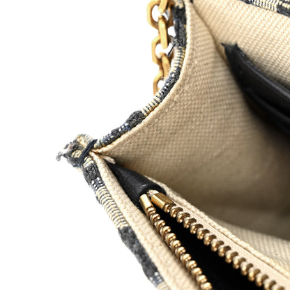 Christian Dior Oblique Saddle Chain Pouch Blue 12 of 17