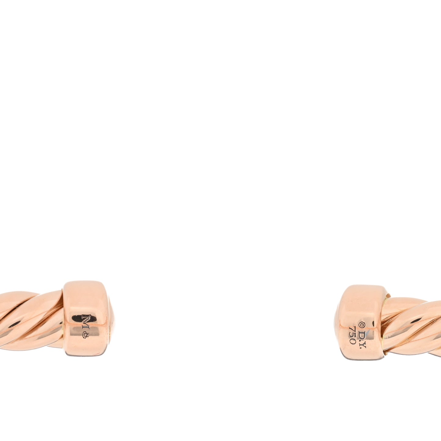 18K Rose Gold 4mm Cable Classics Cuff Bracelet