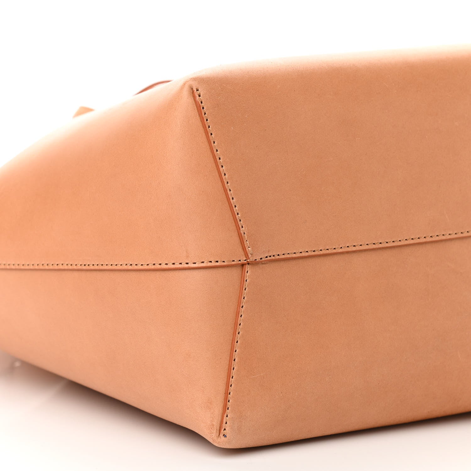 Mansur Gavriel Vegetable Tanned Calfskin Bucket Bag Cammello Azzurro 9 of 12