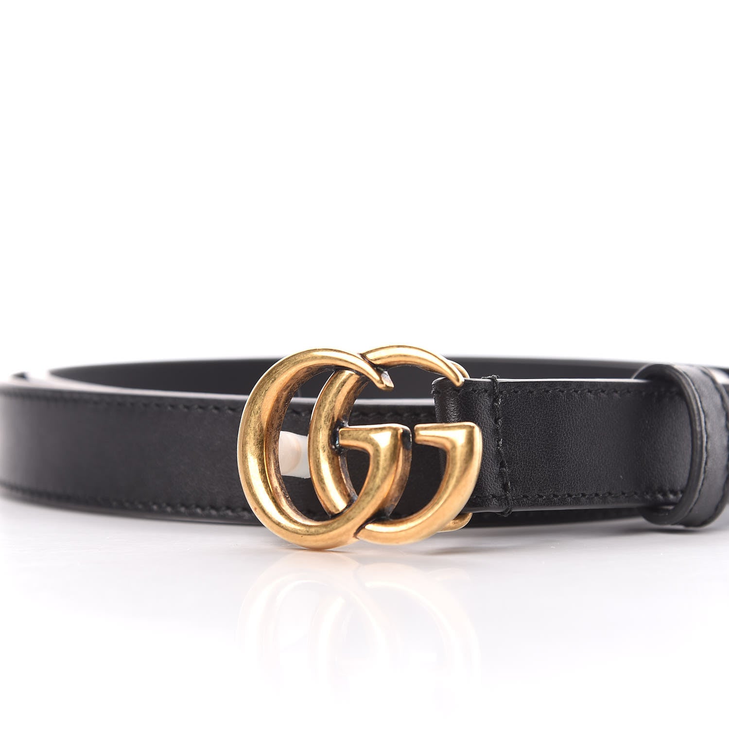 Gucci Calfskin Double G 20mm Belt 80 32 Black 7 of 7