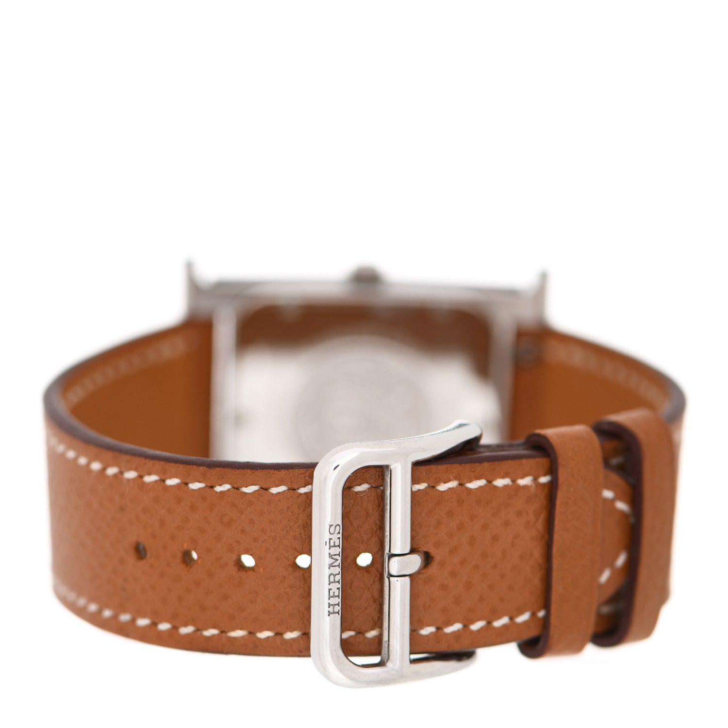 Hermes Stainless Steel Epsom 26mm Heure H Hour Quartz Watch Gold 3 of 5