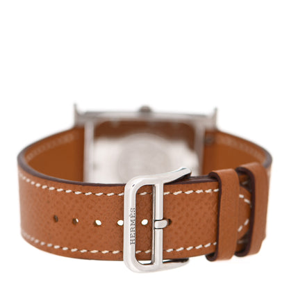 Hermes Stainless Steel Epsom 26mm Heure H Hour Quartz Watch Gold 3 of 5