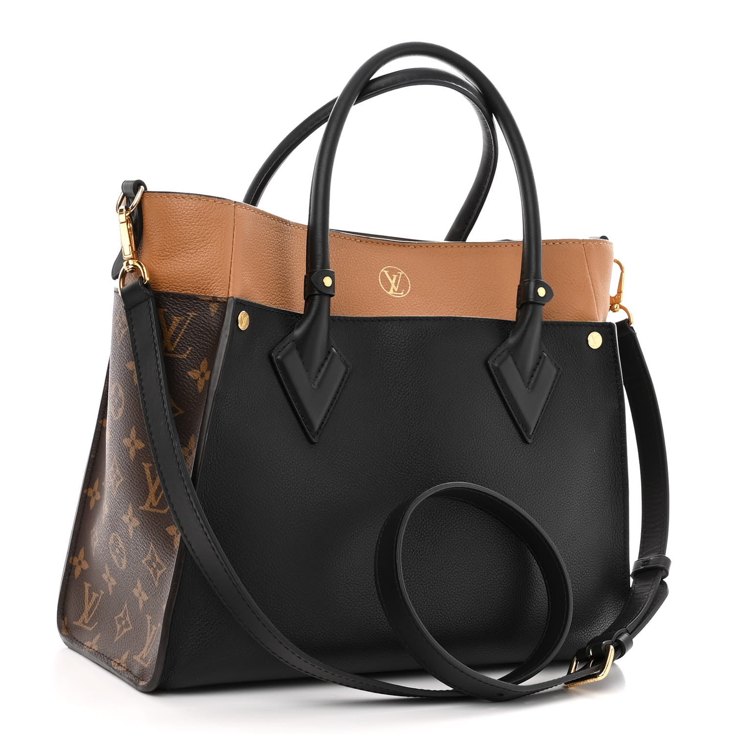 Louis Vuitton Calfskin Monogram On My Side Black 3 of 10