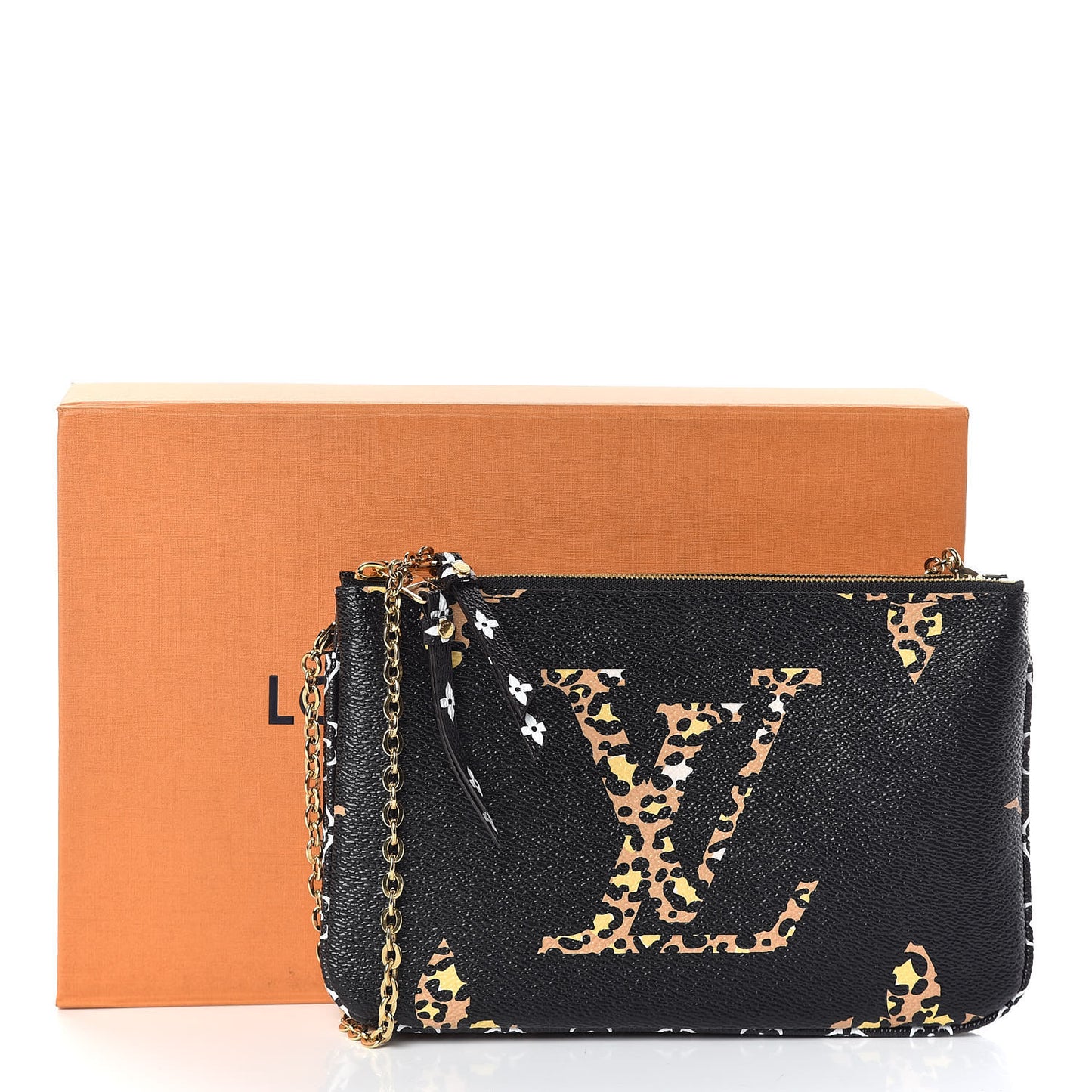 Monogram Giant Jungle Pochette Double Zip Black