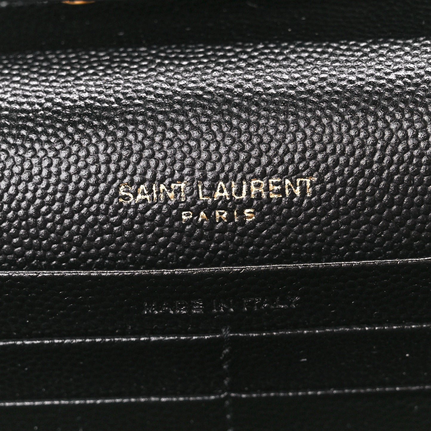 Grain De Poudre Matelasse Chevron Monogram Chain Wallet Black