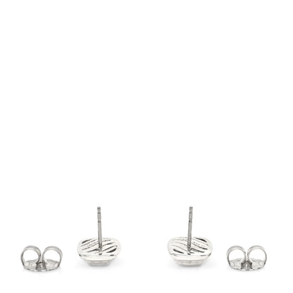 David Yurman Sterling Silver Hampton Blue Topaz 5mm Cable Classics Stud Earrings 3 of 4