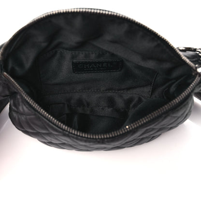 Chanel Lambskin Quilted Banane Waist Bag Fanny Pack Black 5 of 10