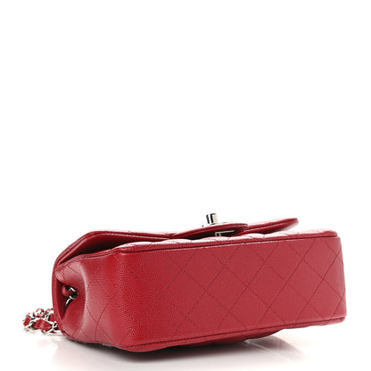 Chanel Caviar Quilted Mini Rectangular Flap Red 4 of 9