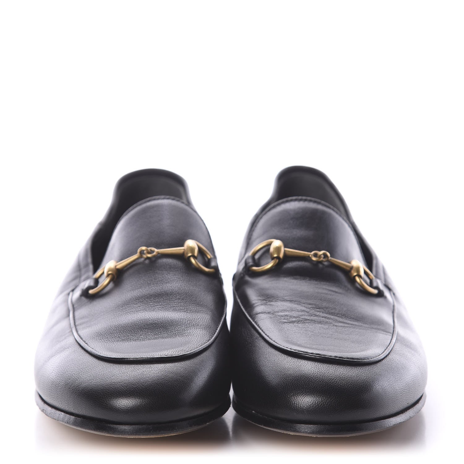 Gucci Lambskin Womens Brixton Horsebit Loafers 39.5 Black 2 of 7