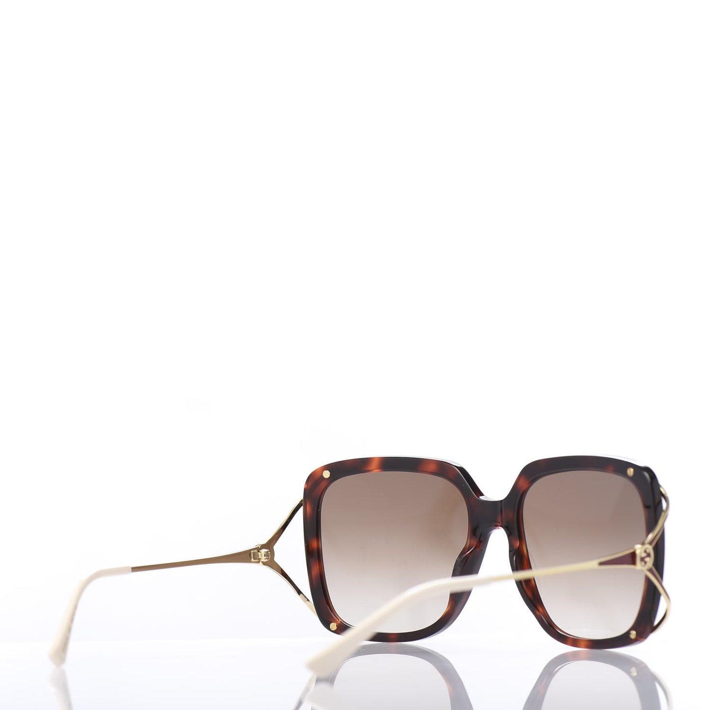 Acetate Butterfly Sunglasses GG0647S Havana Brown Gold