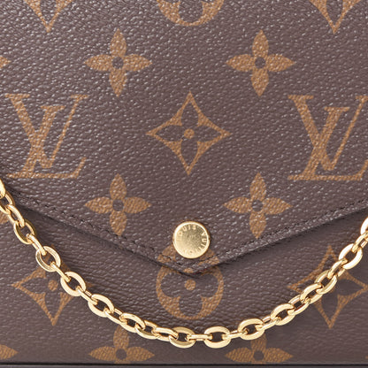 Louis Vuitton Monogram Pochette Felicie Chain Wallet Fuchsia 9 of 11
