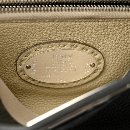 Fendi Cuoio Romano Selleria Bi-Color Medium Peekaboo Iconic Satchel Asfalto Latte 5 of 9