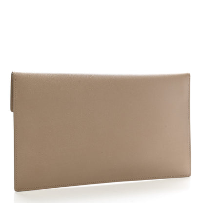 Saint Laurent Grain De Poudre Uptown Pouch Dark Beige 3 of 6