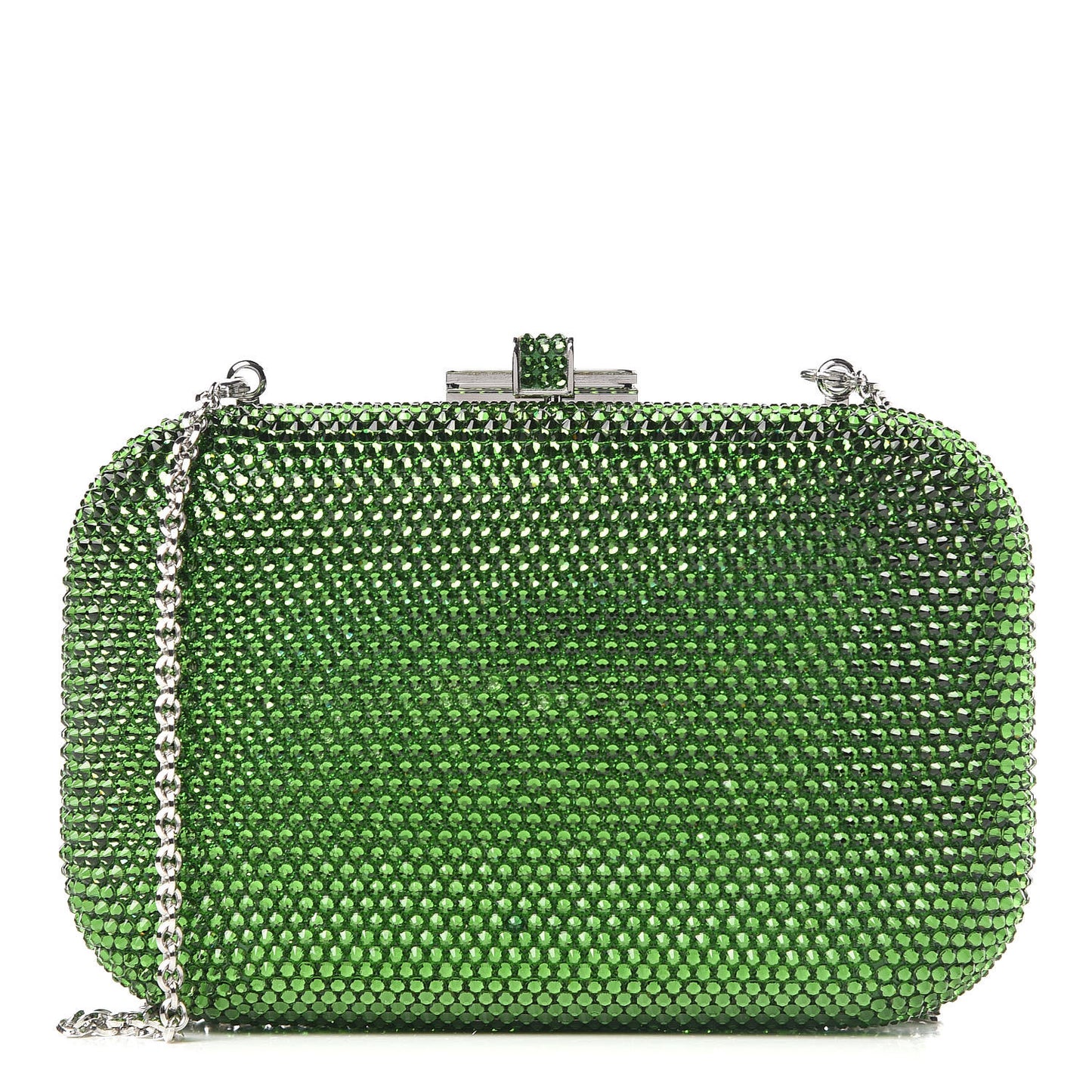 Swarovski Crystal Minaudière Clutch Green