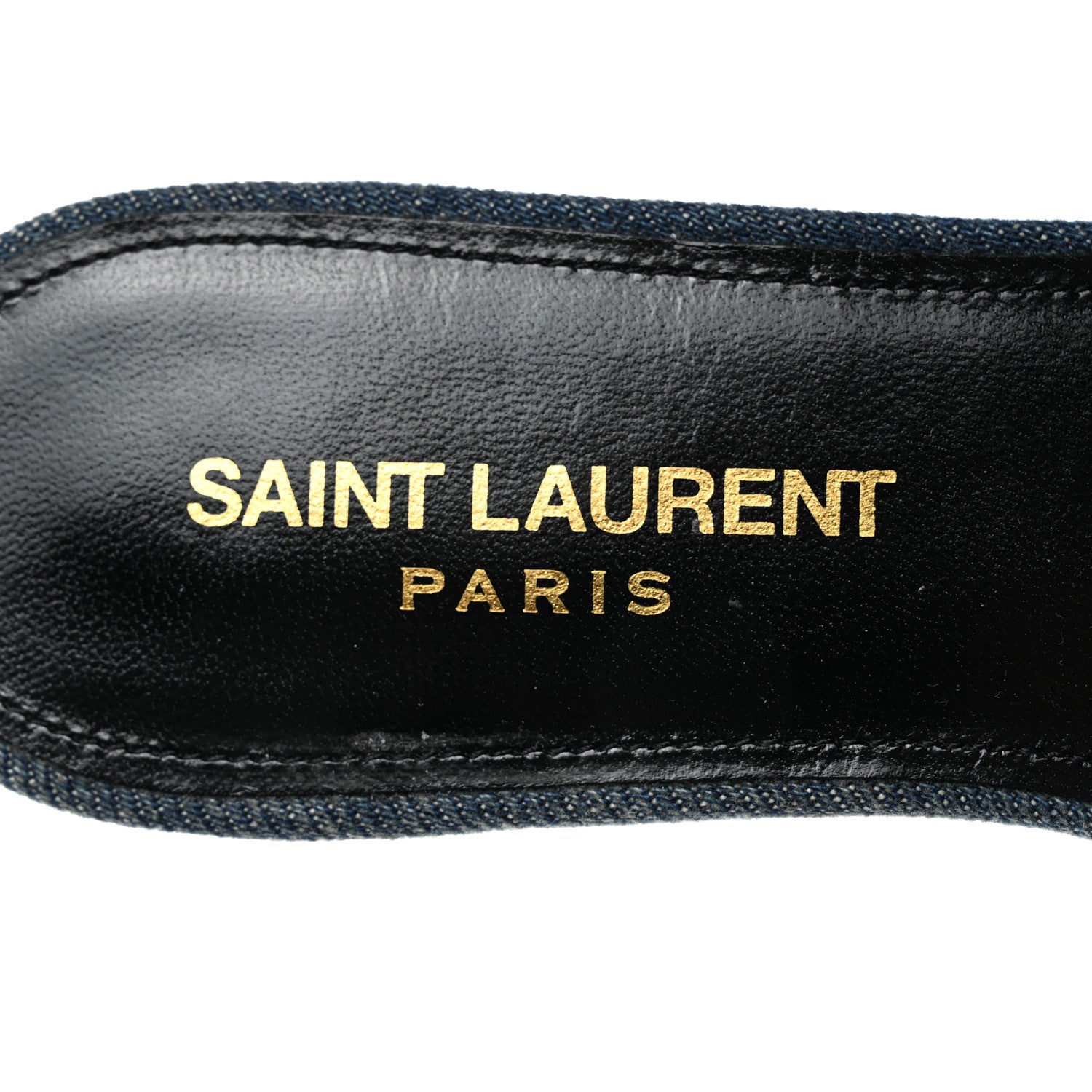 Saint Laurent Denim Tribute 05 Slide Sandals 35 Deep Navy Jeans 7 of 11