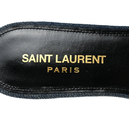 Saint Laurent Denim Tribute 05 Slide Sandals 35 Deep Navy Jeans 7 of 11