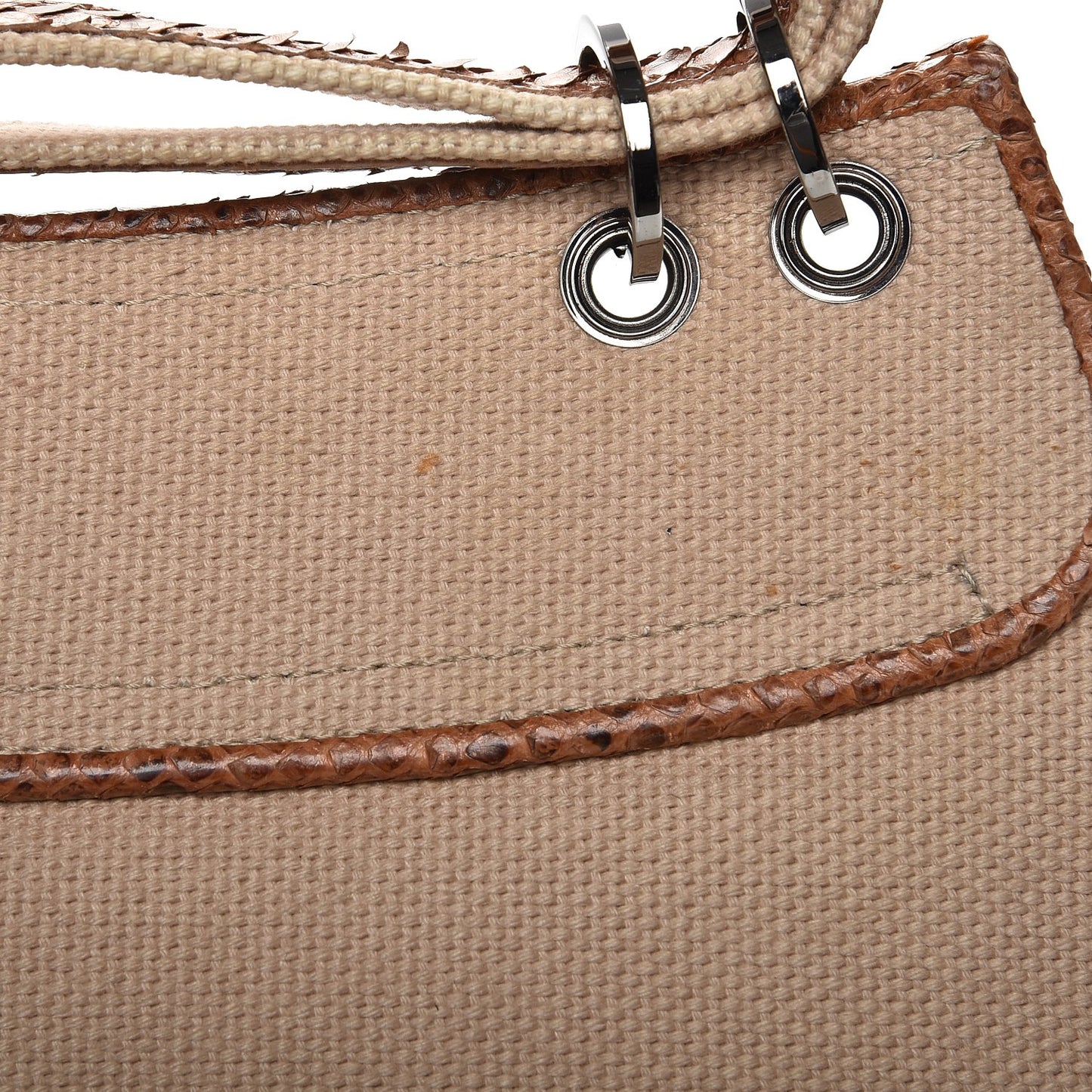 Python Canvas Flap Shoulder Bag