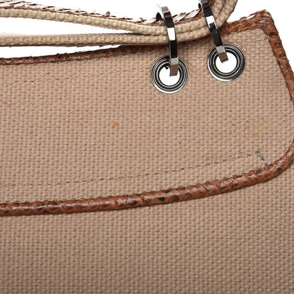 Chanel Python Canvas Flap Shoulder Bag 10 of 10