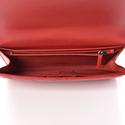 Chanel Lambskin Quilted Boy Wallet On Removable Chain WOC Red 6 of 14