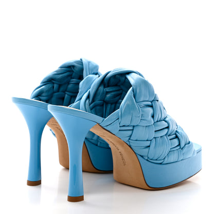Bottega Veneta Nappa Intreccio The Board Platform Mule Sandals 36.5 Sky Blue 4 of 10