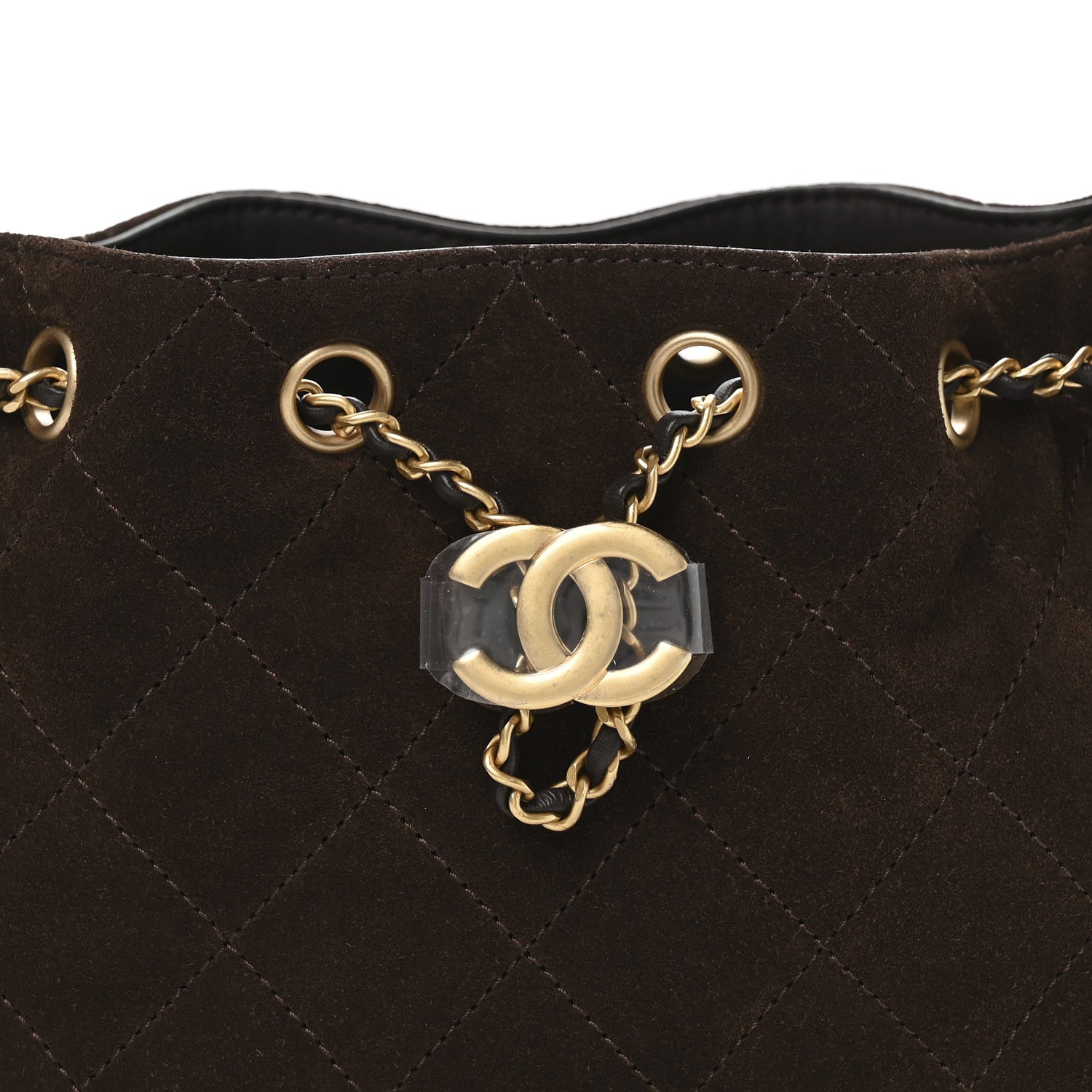 Chanel Suede Quilted Mini Chanel 25 Handbag Dark Brown 15 of 21